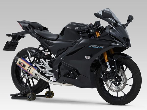 画像1: ヨシムラ YZF-R15 YZF-R125 マフラー フルエキゾーストマフラー  機械曲R-77Sサイクロン EXPORT SPEC 政府認証 (1)