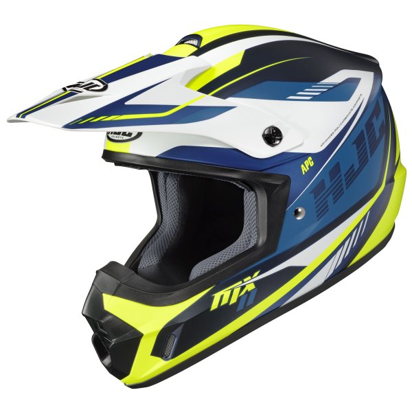 画像1: RSタイチ  HJH250｜CS-MXII ドリフト BLUE/YELLOW FLUO(MC3HSF) ヘルメット (1)