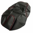 画像1: アッズ(AZZU) PCX125(JF56)/150(KF18) シートカバー［黒カバー・赤パイピング］(張替) 国内生産 日本製シートカバー【全国送料無料】 (1)