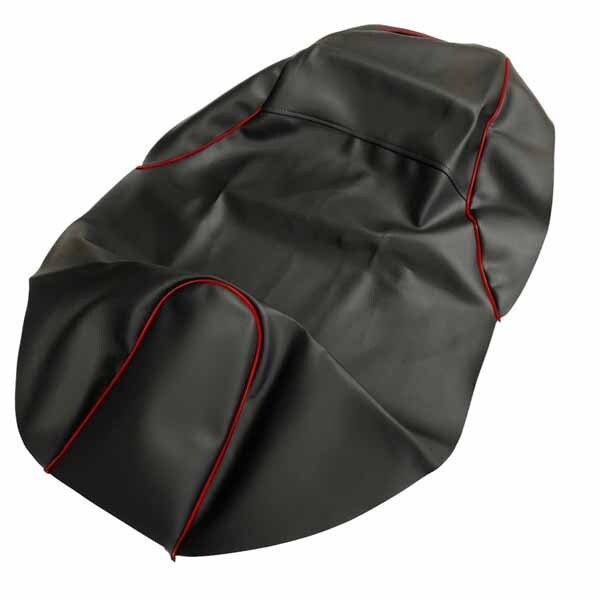 画像1: アッズ(AZZU) PCX125(JF56)/150(KF18) シートカバー［黒カバー・赤パイピング］(張替) 国内生産 日本製シートカバー【全国送料無料】 (1)