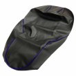 画像2: アッズ(AZZU) PCX125(JF56)/150(KF18) シートカバー［黒カバー・青パイピング］(張替) 国内生産 日本製シートカバー【全国送料無料】 (2)