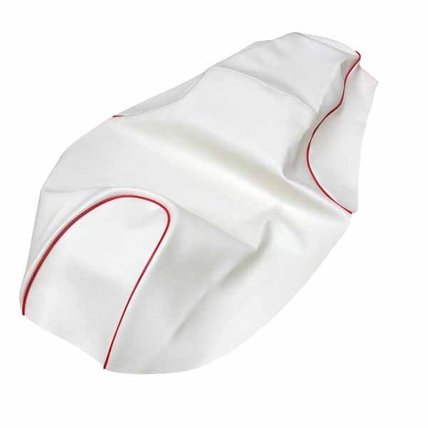 画像1: アッズ(AZZU) PCX125(JF56)/150(KF18) シートカバー［白カバー・赤パイピング］(張替) 国内生産 日本製シートカバー【全国送料無料】 (1)