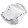 画像2: アッズ(AZZU) タクトベーシック　4ST(AF79) シートカバー［白カバー・青パイピング］(張替) 国内生産 日本製シートカバー【全国送料無料】 (2)