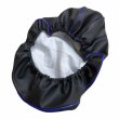 画像1: アッズ(AZZU) タクトベーシック　4ST(AF79) シートカバー［黒カバー・青パイピング］(被せ) 国内生産 日本製シートカバー【全国送料無料】 (1)