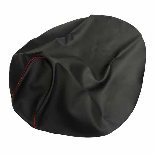 画像1: アッズ(AZZU) レッツ2[CA1KA] シートカバー [黒カバー・赤パイピング/張替タイプ] 国内生産 日本製シートカバー【全国送料無料】 (1)