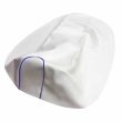 画像1: アッズ(AZZU) レッツ[CA1KA](給油口タンク中仕様) シートカバー [白カバー・青パイピング/張替タイプ] 国内生産 日本製シートカバー【全国送料無料】 (1)