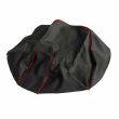 画像1: アッズ(AZZU) レッツ5 シートカバー[黒カバー・赤パイピング/張替タイプ] 国内生産 日本製シートカバー【全国送料無料】 (1)
