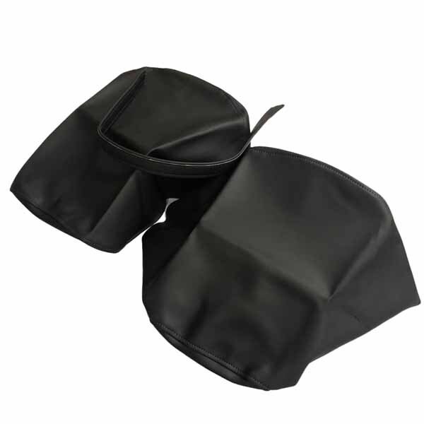 画像1: アッズ(AZZU) ST250 セパレート　前後 シートカバー［黒］(張替) 国内生産 日本製シートカバー【全国送料無料】 (1)