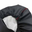 画像1: アッズ(AZZU) レッツ2[CA1KA] シートカバー [黒カバー・赤パイピング/被せるタイプ] 国内生産 日本製シートカバー【全国送料無料】 (1)