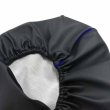 画像1: アッズ(AZZU) レッツ2[CA1KA] シートカバー [黒カバー・青パイピング/被せるタイプ] 国内生産 日本製シートカバー【全国送料無料】 (1)