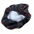 画像1: アッズ(AZZU) レッツ4 シートカバー [黒カバー・赤パイピング/被せるタイプ] 国内生産 日本製シートカバー【全国送料無料】 (1)