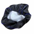 画像1: アッズ(AZZU) レッツ4 シートカバー [黒カバー・青パイピング/被せるタイプ] 国内生産 日本製シートカバー【全国送料無料】 (1)