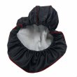 画像1: アッズ(AZZU) レッツ5 シートカバー [黒カバー・赤パイピング/被せるタイプ] 国内生産 日本製シートカバー【全国送料無料】 (1)