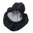 画像1: アッズ(AZZU) レッツ5 シートカバー [黒カバー・青パイピング/被せるタイプ] 国内生産 日本製シートカバー【全国送料無料】 (1)