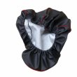 画像1: アッズ(AZZU) レッツ　(CA4AA)4ST シートカバー［黒カバー・赤パイピング］(被せ) 国内生産 日本製シートカバー【全国送料無料】 (1)