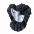 画像1: アッズ(AZZU) レッツ　(CA4AA)4ST シートカバー［黒カバー・青パイピング］(被せ) 国内生産 日本製シートカバー【全国送料無料】 (1)