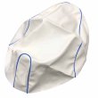 画像1: アッズ(AZZU) ジョグ 4サイクル[SA39J] シートカバー [白カバー・赤パイピング/張替タイプ] 国内生産 日本製シートカバー【全国送料無料】 (1)