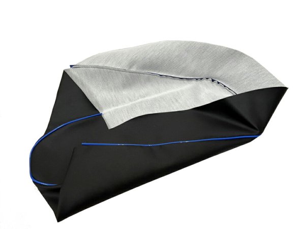 画像2: Cifmo(シフモ) スーパーディオ(AF27) シートカバー 黒カバー 青パイピング 張替タイプ 安心の日本製 高品質 シートリペア CIF-70325 【送料無料 一部地域除く】 (2)