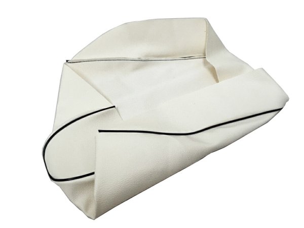 画像2: Cifmo(シフモ) スーパーディオ(AF27) シートカバー 白カバー 黒パイピング 張替タイプ 安心の日本製 高品質 シートリペア CIF-70332 【送料無料 一部地域除く】 (2)