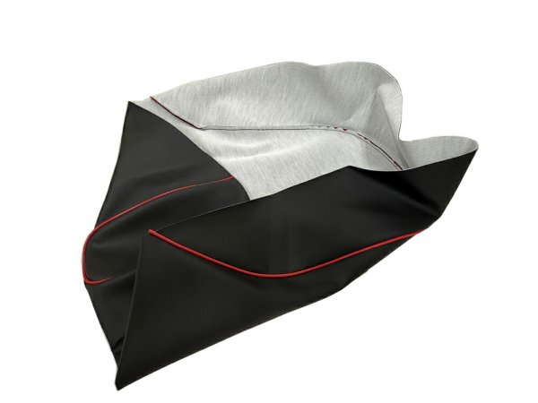 画像2: Cifmo(シフモ) レッツ4 シートカバー 黒カバー 赤パイピング 張替タイプ 安心の日本製 高品質 シートリペア CIF-77294 【送料無料 一部地域除く】 (2)