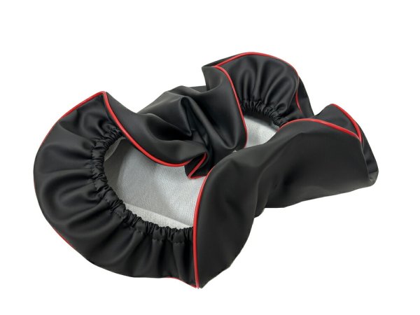 画像2: Cifmo(シフモ) アドレスV100(CE11A) シートカバー 黒カバー 赤パイピング  被せタイプ 安心の日本製 高品質 シートリペア CIF-77553 【送料無料 一部地域除く】 (2)