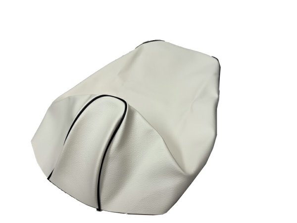 画像2: Cifmo(シフモ) (SA16J)リモコンジョグ(JOG・5KN・CV50) シートカバー 白カバー 黒パイピング 張替タイプ 安心の日本製 高品質 シートリペア CIF-79403 【送料無料 一部地域除く】 (2)