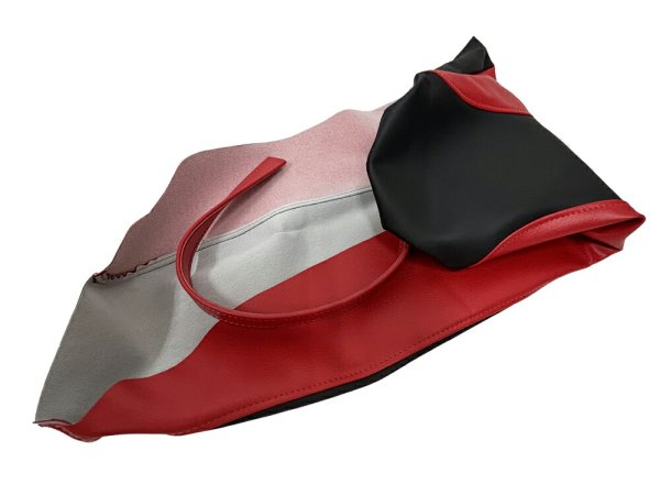 画像2: Cifmo(シフモ) XR250 MD30 シートカバー 黒/赤 張替タイプ 安心の日本製 高品質 シートリペア CIF-81857 【送料無料 一部地域除く】 (2)