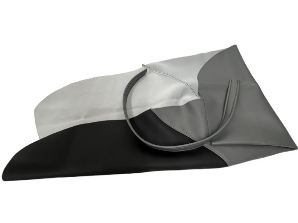 画像2: Cifmo(シフモ) カタナ(GSX250)(GJ51B)ツートンカラー シートカバー 黒/グレー 張替タイプ 安心の日本製 高品質 シートリペア CIF-82410 【送料無料 一部地域除く】 (2)