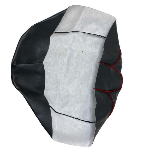 画像2: Cifmo(シフモ) ディオ(AF18) シートカバー 黒カバー 赤パイピング 張替タイプ 安心の日本製 高品質 シートリペア CIF-70257 【送料無料 一部地域除く】 (2)