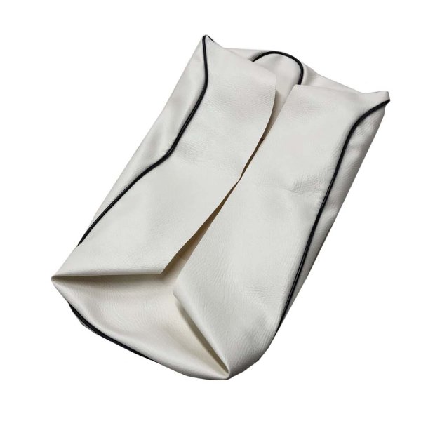 画像2: Cifmo(シフモ) ディオ(AF18) シートカバー 白カバー 黒パイピング 張替タイプ 安心の日本製 高品質 シートリペア CIF-70271 【送料無料 一部地域除く】 (2)