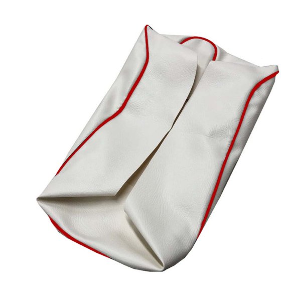 画像2: Cifmo(シフモ) ディオ(AF18) シートカバー 白カバー 赤パイピング 張替タイプ 安心の日本製 高品質 シートリペア CIF-70288 【送料無料 一部地域除く】 (2)