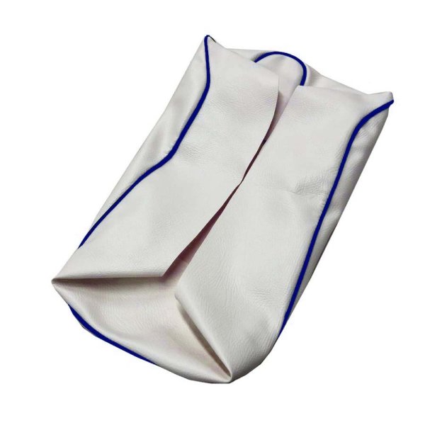 画像2: Cifmo(シフモ) ディオ(AF18) シートカバー 白カバー 青パイピング 張替タイプ 安心の日本製 高品質 シートリペア CIF-70295 【送料無料 一部地域除く】 (2)