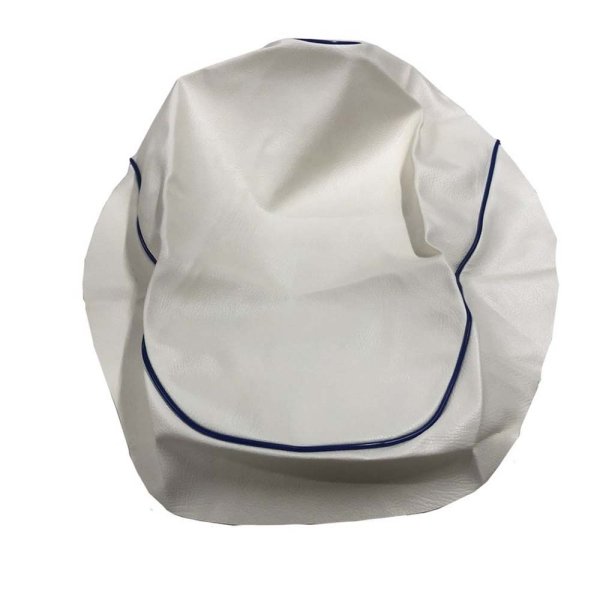 画像2: Cifmo(シフモ) スーパーディオ(AF27) シートカバー 白カバー 青パイピング 張替タイプ 安心の日本製 高品質 シートリペア CIF-70356 【送料無料 一部地域除く】 (2)