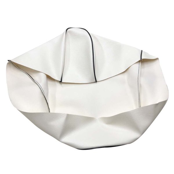 画像2: Cifmo(シフモ) ライブディオ(AF34) シートカバー 白カバー 黒パイピング 張替タイプ 安心の日本製 高品質 シートリペア CIF-70417 【送料無料 一部地域除く】 (2)