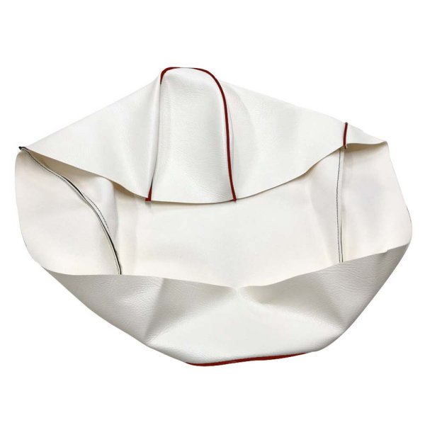 画像2: Cifmo(シフモ) ライブディオ(AF34) シートカバー 白カバー 赤パイピング 張替タイプ 安心の日本製 高品質 シートリペア CIF-70424 【送料無料 一部地域除く】 (2)