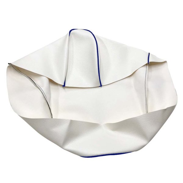 画像2: Cifmo(シフモ) ライブディオ(AF34) シートカバー 白カバー 青パイピング 張替タイプ 安心の日本製 高品質 シートリペア CIF-70431 【送料無料 一部地域除く】 (2)