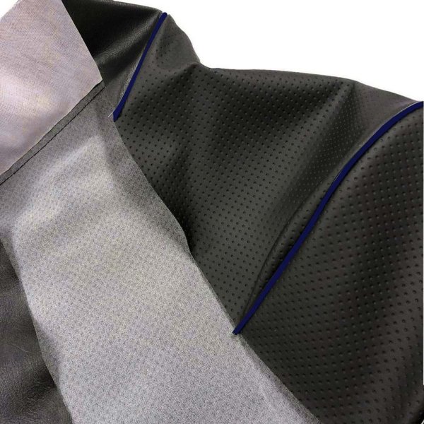 画像2: Cifmo(シフモ) ライブディオZX(AF35) シートカバー 黒エンボス 青パイピング 張替タイプ 安心の日本製 高品質 シートリペア CIF-70493 【送料無料 一部地域除く】 (2)