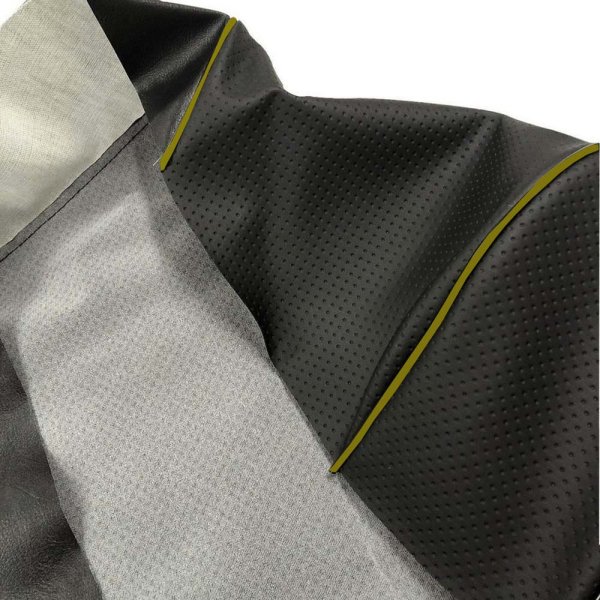 画像2: Cifmo(シフモ) ライブディオZX(AF35) シートカバー 黒エンボス イエローパイピング 張替タイプ 安心の日本製 高品質 シートリペア CIF-70509 【送料無料 一部地域除く】 (2)