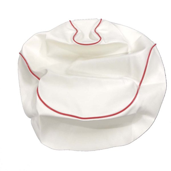 画像2: Cifmo(シフモ) ディオ(AF62) シートカバー 白カバー 赤パイピング 張替タイプ 安心の日本製 高品質 シートリペア CIF-70554 【送料無料 一部地域除く】 (2)