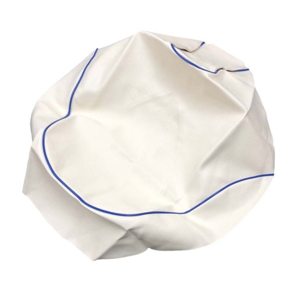 画像2: Cifmo(シフモ) ディオ(AF62) シートカバー 白カバー 青パイピング 張替タイプ 安心の日本製 高品質 シートリペア CIF-70561 【送料無料 一部地域除く】 (2)