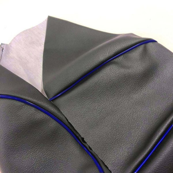 画像2: Cifmo(シフモ) トゥデイ(AF61) シートカバー 黒カバー 青パイピング 張替タイプ 安心の日本製 高品質 シートリペア CIF-70905 【送料無料 一部地域除く】 (2)