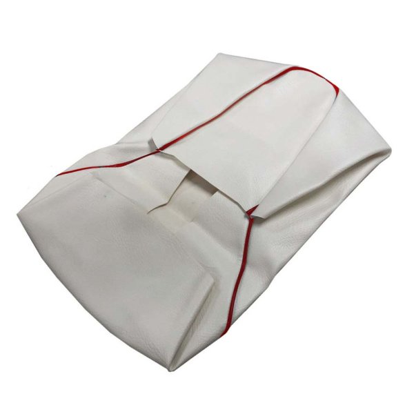 画像2: Cifmo(シフモ) トゥデイ(AF61) シートカバー 白カバー 赤パイピング 張替タイプ 安心の日本製 高品質 シートリペア CIF-70929 【送料無料 一部地域除く】 (2)