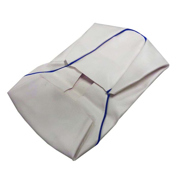 画像2: Cifmo(シフモ) トゥデイ(AF61) シートカバー 白カバー 青パイピング 張替タイプ 安心の日本製 高品質 シートリペア CIF-70936 【送料無料 一部地域除く】 (2)