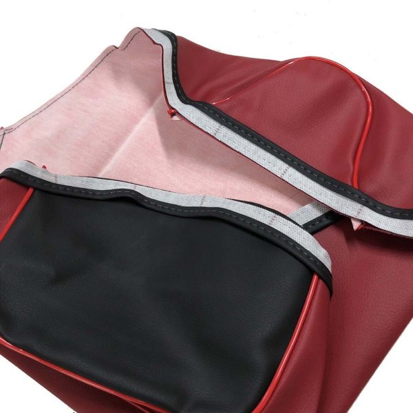 画像2: Cifmo(シフモ) リード50(AF48) シートカバー 黒/赤 張替タイプ 安心の日本製 高品質 シートリペア CIF-71292 【送料無料 一部地域除く】 (2)