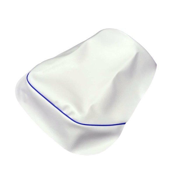 画像2: Cifmo(シフモ) ズーマー  シートカバー 白カバー 青パイピング 張替タイプ 安心の日本製 高品質 シートリペア CIF-71476 【送料無料 一部地域除く】 (2)