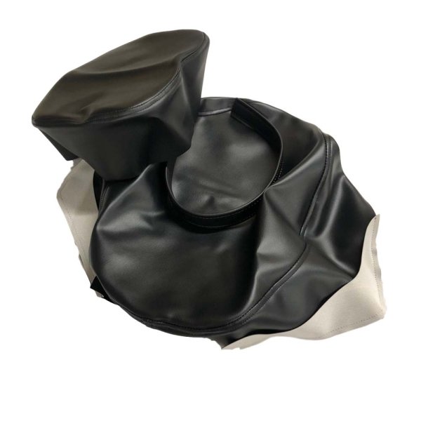 画像2: Cifmo(シフモ) スティード400　2型(NC26) シートカバー 黒 張替タイプ 安心の日本製 高品質 シートリペア CIF-72367 【送料無料 一部地域除く】 (2)