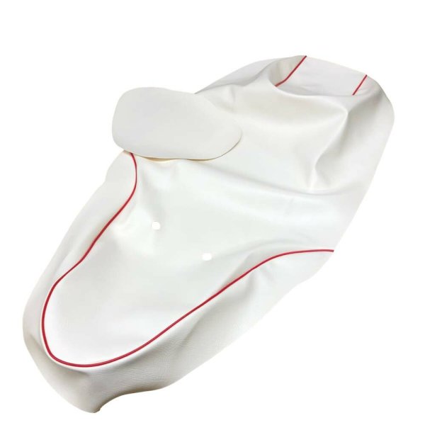 画像2: Cifmo(シフモ) PCX125(JF28)(初期型/EPSエンジン)150(KF12) シートカバー 白カバー 赤パイピング 張替タイプ 安心の日本製 高品質 シートリペア CIF-75054 【送料無料 一部地域除く】 (2)