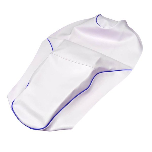 画像2: Cifmo(シフモ) PCX125(JF56)/150(KF18) シートカバー 白カバー 青パイピング 張替タイプ 安心の日本製 高品質 シートリペア CIF-74903 【送料無料 一部地域除く】 (2)