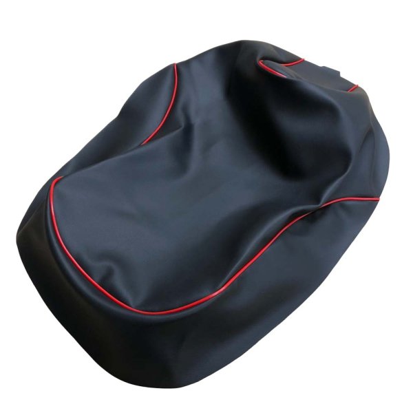 画像2: Cifmo(シフモ) タクト　4ST (AF75) シートカバー 黒カバー 赤パイピング 張替タイプ 安心の日本製 高品質 シートリペア CIF-74088 【送料無料 一部地域除く】 (2)