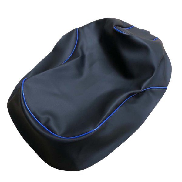 画像2: Cifmo(シフモ) タクト　4ST (AF75) シートカバー 黒カバー 青パイピング 張替タイプ 安心の日本製 高品質 シートリペア CIF-74095 【送料無料 一部地域除く】 (2)